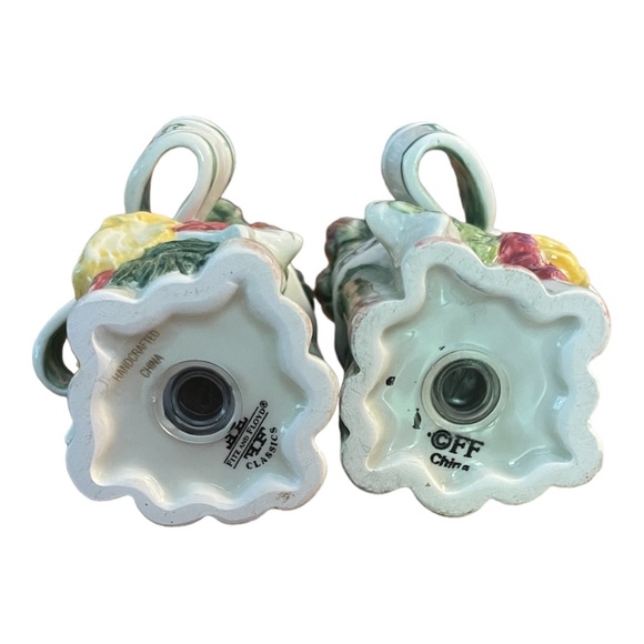 Fitz and Floyd Classics Asparagus Dill Sage SALT PEPPER SHAKERS - Picture 7 of 7